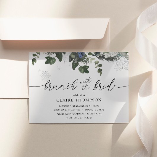 Brunch mit Bride Winter Shower Einladung