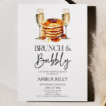 Brunch mit Champagner und Bubbly Birthday Party Br Einladung<br><div class="desc">Dies ist ein Champagner Pancakes Brunch und Bubbly Birthday Party Brunch Einladung!</div>