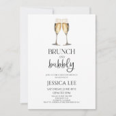 Brunch mit Champagner und Bubbly Birthday Party Br Einladung (Vorderseite)