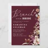 Brunch mit dem Bride-eleganten Script-Brautparty Einladung (Vorderseite)