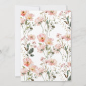 Brunch mit dem Bride Pink Bow Brautparty Einladung (Rückseite)