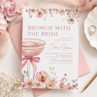 Brunch mit dem Bride Pink Bow Brautparty