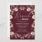 Brunch mit dem Bride Wildblume Brautparty Einladung (Vorderseite)