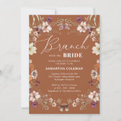 Brunch mit dem Bride Wildblume Brautparty Einladung (Vorderseite)