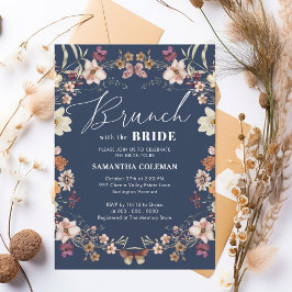 Brunch mit dem Bride Wildblume Brautparty Einladung