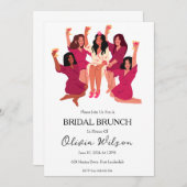 Brunch mit den Brautbrunch-Einladungen Einladung (Vorne/Hinten)