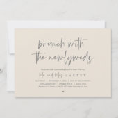 Brunch mit den frisch vermählten, Post Hochzeit Gr Einladung (Vorderseite)