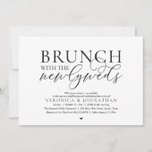 Brunch mit den Frischvermählten, Moderne elegante Einladung (Vorderseite)