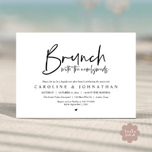 Brunch mit den Neuigkeiten nach Hochzeit Einladung