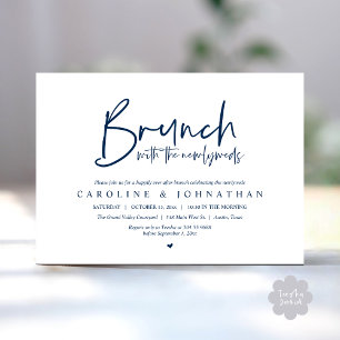 Brunch mit den Neuigkeiten nach Hochzeit Einladung