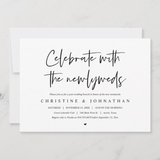 Brunch mit den Neuvermählten, Einladung nach der H (Vorderseite)