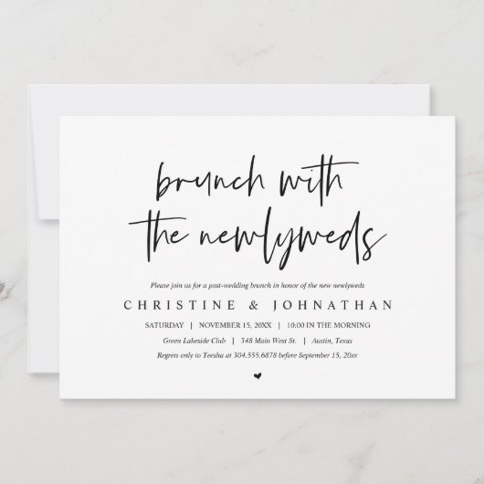 Brunch mit den Neuvermählten, Einladung nach Hochz (Vorderseite)