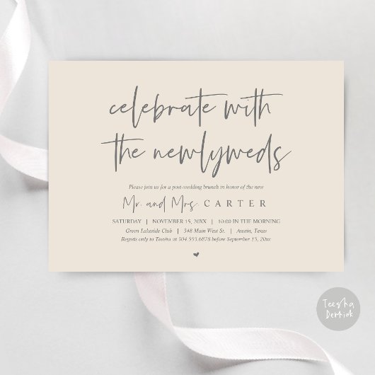 Brunch mit den Neuvermählten, Post Hochzeitsfeier Einladung
