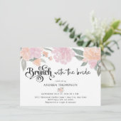 Brunch mit der Braut | BLUME Einladung (Stehend Vorderseite)