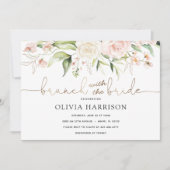 Brunch mit der Bride Gold Dusche Einladung (Vorderseite)