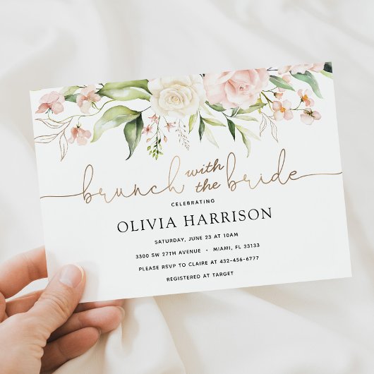 Brunch mit der Bride Gold Dusche Einladung