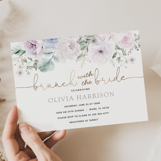 Brunch mit der Bride Gold Dusche Einladung