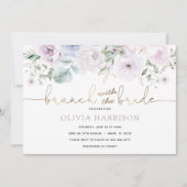 Brunch mit der Bride Gold Dusche Einladung (Vorderseite)