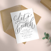 Brunch mit Schwarz-Weiß-Hochzeit Einladung