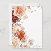 Brunch mit Spicus Fall Rust & Blush Boho Blumenbri Einladung (Rückseite)