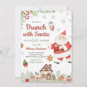Brunch mit Weihnachts-Party Einladung (Vorderseite)