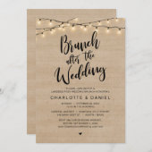 Brunch nach der Hochzeit, Elopement-Feier Einladung (Vorne/Hinten)