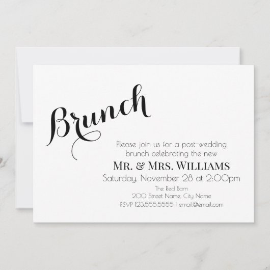 Brunch nach Hochzeit (Vorderseite)