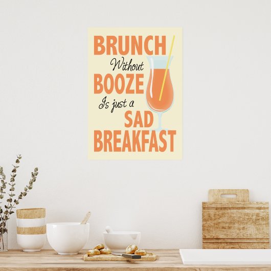 Brunch ohne Boost Brunch Poster (Küche)