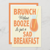 Brunch ohne Booze Brunch Einladung (Vorne/Hinten)