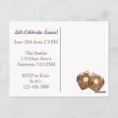 Brunch-Party Einladung zum französischen Frühstück Postkarte (Rückseite)