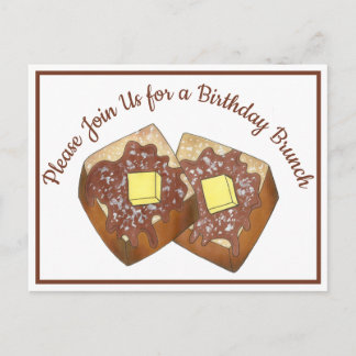 Brunch-Party Einladung zum französischen Frühstück Postkarte