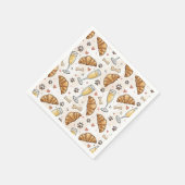 Brunch & Paws Napkins - Croissants und Mimosas Serviette (Ecke)