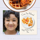 Brunch Pun Waffle Classroom Valentine Foto Karte