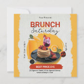 Brunch Samstag Flyer Feiertagskarte (Vorderseite)