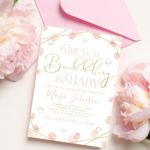 Brunch-Sekt und Baby Shower-Einladung Einladung