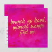 Brunch so harte Einladung Pearl Shimmer Papier (Vorne/Hinten)