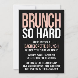 Brunch So harter rosa Bachelorette Brunch Einladun Einladung