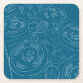 Brunch Tablescape Rechteckiger Pappuntersetzer (Vorderseite)