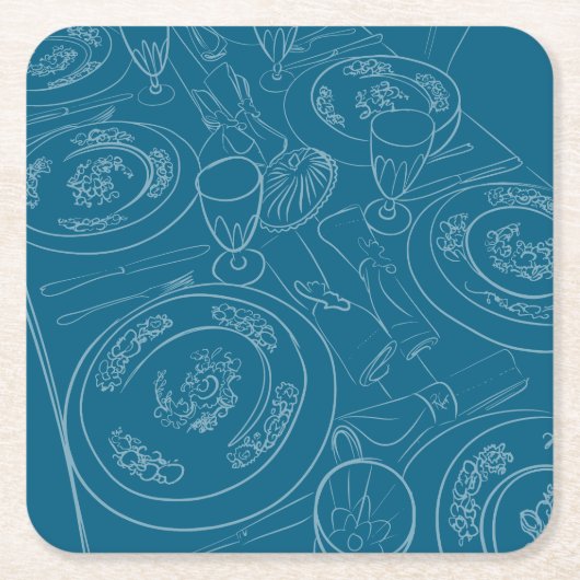 Brunch Tablescape Rechteckiger Pappuntersetzer (Vorderseite)