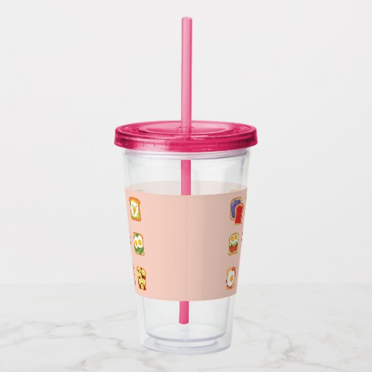 Brunch Toast Acryltrinkbecher (Rechts)