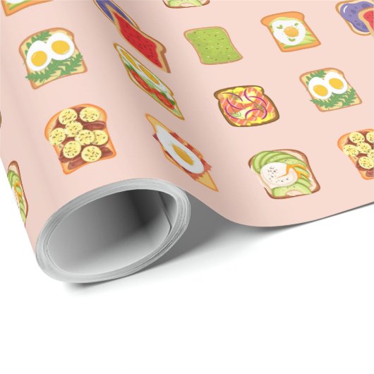 Brunch Toast Geschenkpapier (Rolleneckpunkt)