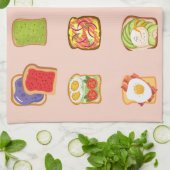 Brunch Toast Geschirrtuch (Gefaltet)