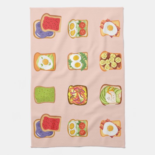 Brunch Toast Geschirrtuch (Vertikal)