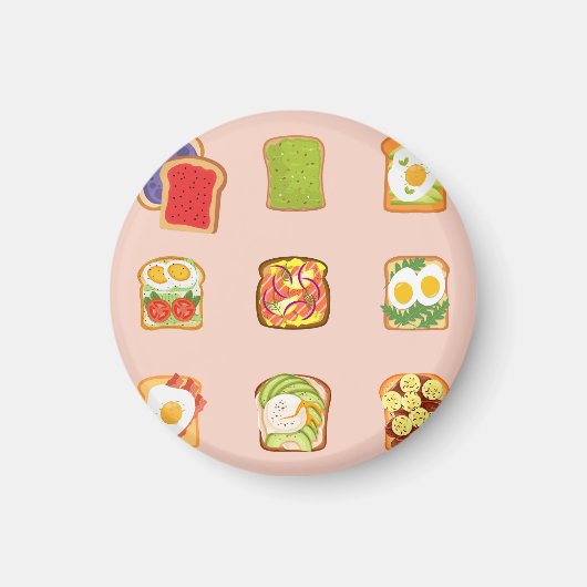 Brunch Toast Magnet (Vorne)