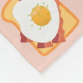 Brunch-Toast-Muster Fleecedecke (Ecke)