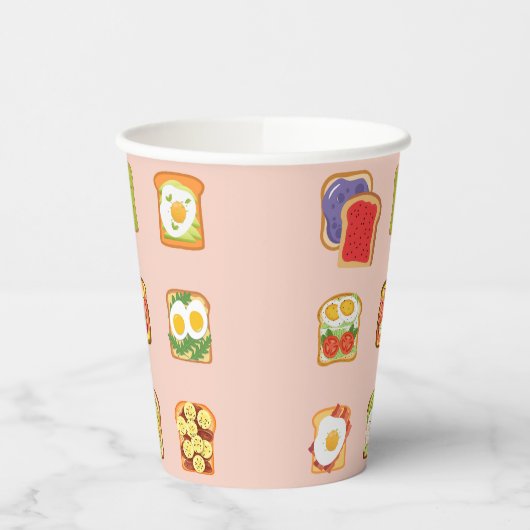 Brunch Toast Pappbecher (Links)