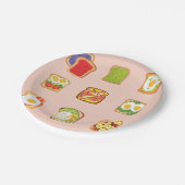 Brunch Toast Pappteller (Schrägansicht)