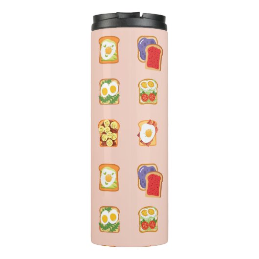 Brunch Toast Thermosbecher (Rückseite)