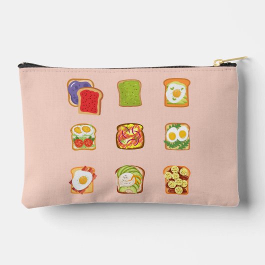 Brunch Toast Zubehörtasche (Rückseite)