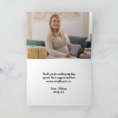 Brunch und Baby-Dusche mit Whirlpool-Foto Dankeskarte (Innenseite)